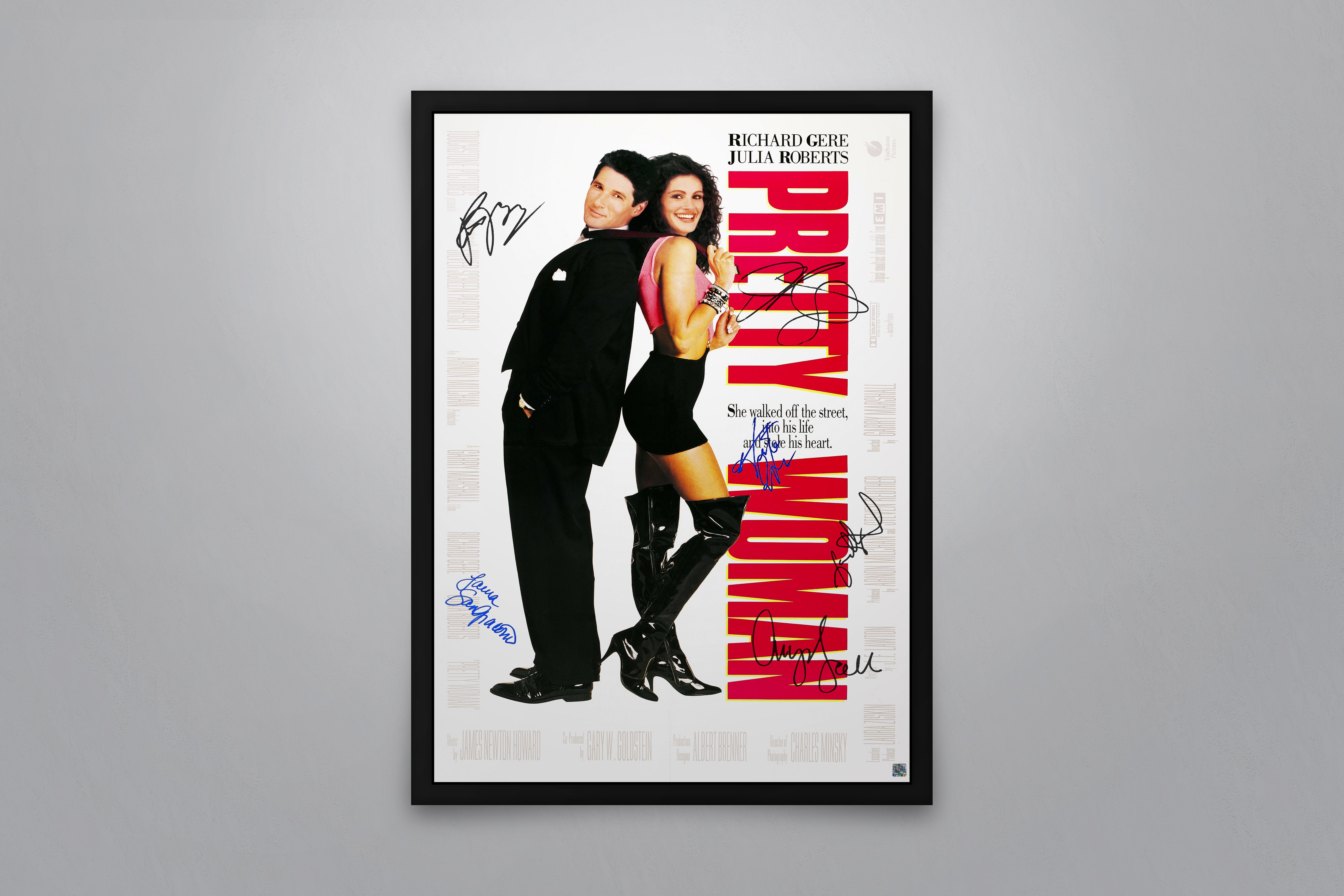 Pretty Woman Richard Gere and Julia Roberts Signed Movie Poster 