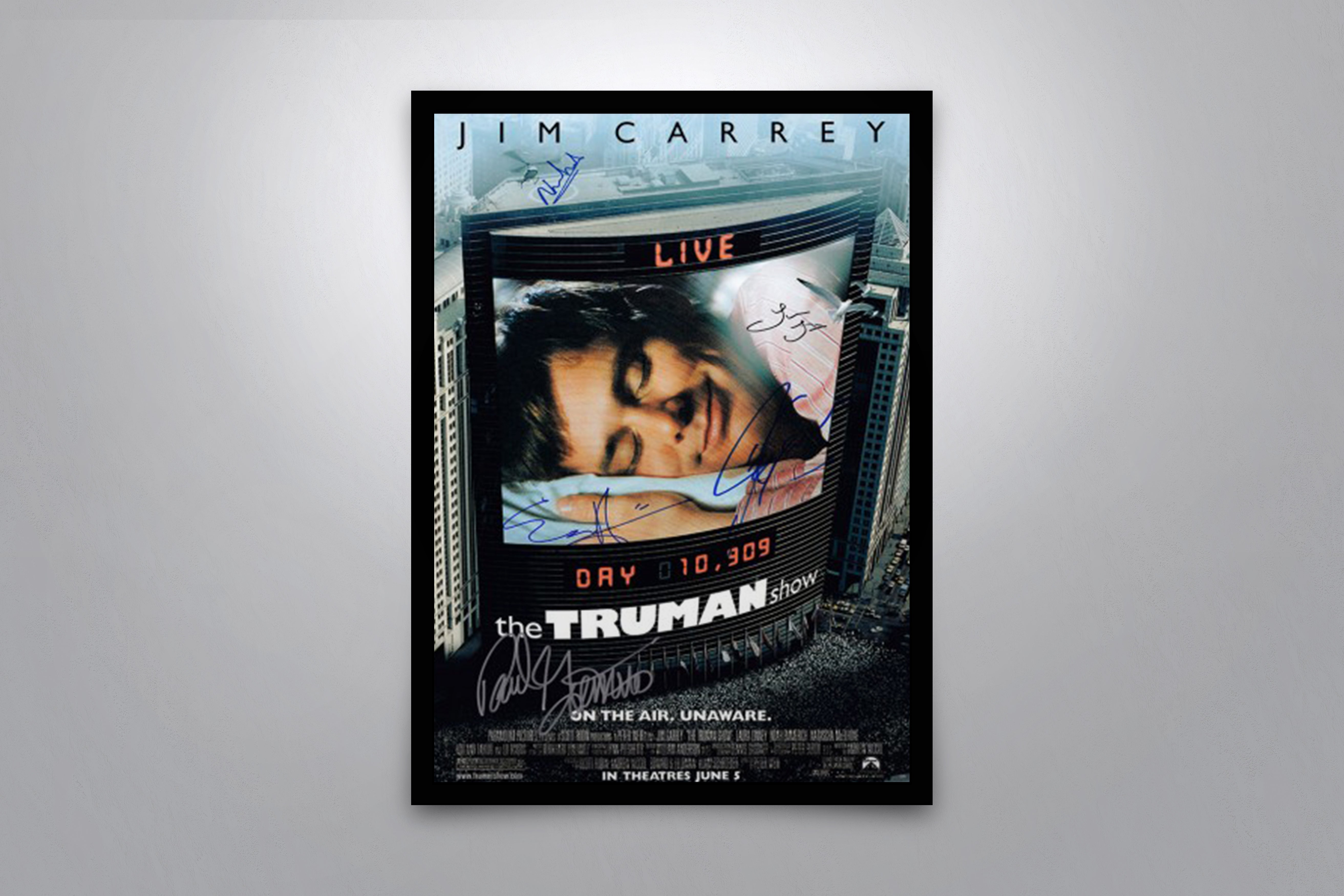 The Truman Show Signed Poster with COA1