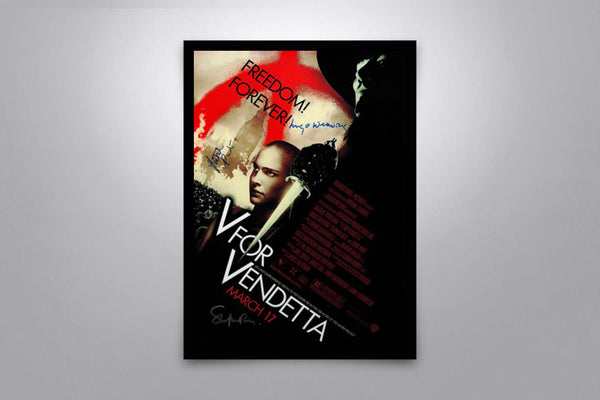 V for Vendetta - Signed Poster + COA