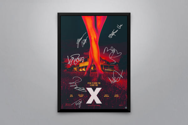 X Signed Poster with COA